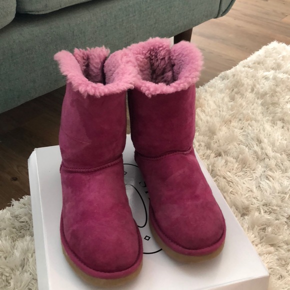 UGG Shoes - Magenta Bailey Bow Ugg Boots